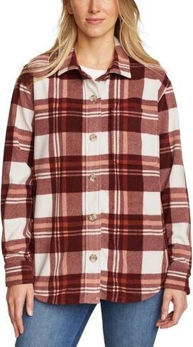 قميص Eddie Bauer النسائي الناعم المصنوع من الصوف الدقيق بأزرار – متوسط ​​الوزن – جيب على الصدر – مقاس كلاسيكي – طبقات غير رسمية in Saudi Arabia