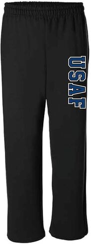 USAF Big and Bold Open Bottom Sweatpants with White Print in Saudi Arabia