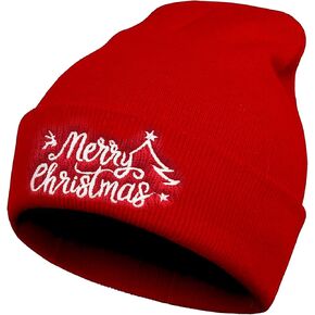 Embroidered Winter Beanie Hat, Cute Winter Knit Hat for Winter Accessories for Women Men in Saudi Arabia