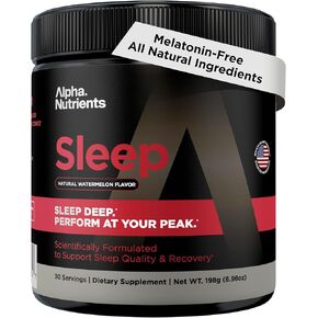 Sleep Aid for Adults - Magnesium Glycinate Powder - Melatonin Free Formula with L-Theanine Glycine Inositol - Natural Deep Sleep & Recovery for Peak Performance - 30 Servings in Saudi Arabia
