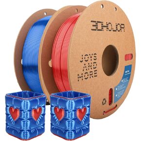 Silk PLA Filament 1.75mm, Silk PLA 3D Printer Filament, 2.2 LBS (1KG) Cardboard Spool, Fit Most FDM 3D Printer, Silk Blue in Kuwait