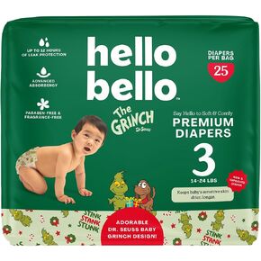 Hello Bello Diapers, Size 2 (10-16 lbs) Superstars, 30 Count of Premium Disposable Baby Diapers, Hypoallergenic with Soft, Cloth-Like Feel in Kuwait