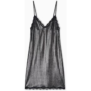 Emporio Armani womens Liquid Metal Unpadded Babydoll Dress in Kuwait