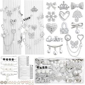 RQAYE 80pcs Junk Socks Charms Kit, Brooches and Pins for Women,Shoe Charms,Junk Charms for Socks,Shoe Charms for Sneakers, Charms for Socks Safety Pin,Brooches for Women in Kuwait