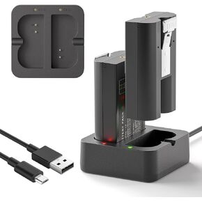 e egoway 2 pack 6400mah rechargeable recargeable butaction with charger station متوافقة مع أدوات أبواب الفيديو الدائرية وكاميرات الأمن (Doorbell 2/3/4 ، stick up cam ، spotlight cam) in Kuwait