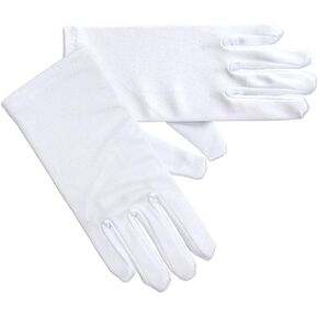 مجموعة BluNight مجموعة قفازات قصيرة من الساتان للفتيات الصغيرات على شكل زهرة مقدسة بطول المعصم in Kuwait