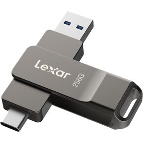 Lexar D40E 256GB Dual Drive USB 3.2 Gen 1 Type-C™ Jump Drive, USB-C Flash Drive Metal Housing Swivel Design Thumb Drive (LJDD40E256G-BNSNG) in Kuwait