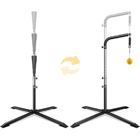 Patiassy 2 in 1 Portable Batting Practice/Hitting Swing Trainer System for Baseball and Softball Height Adjustable Inverted Baseball Hitting Tee Baseball Batting Tee with Water Bag in Kuwait