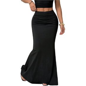 تنورة طويلة ضيقة للسيدات من GORGLITTER بخصر عالٍ وتنانير طويلة أنيقة لحفلات الكوكتيل in Kuwait