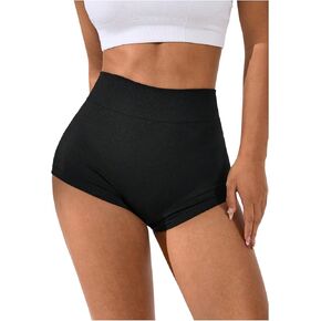 SHENHE Women's Booty Shorts High Waist Butt Lifting Biker Yoga Gym Dance Hot Pants Rave Outfits in Saudi Arabia