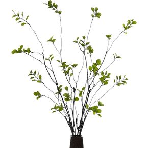 4Pcs 35.4" Artificial Eucalyptus Branches for Vase Filler, Faux Greenery Stems, Bendable Twig Leaves for Minimalist Indoor Home Decor in Saudi Arabia