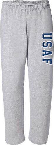 USAF Big and Bold Open Bottom Sweatpants with White Print in Saudi Arabia