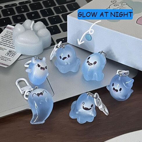 Halloween Funny Keychain, Cute Ghost Pendant Keyrings for Men, Unique Cool Gifts for Women Teens Couples Friends in Saudi Arabia