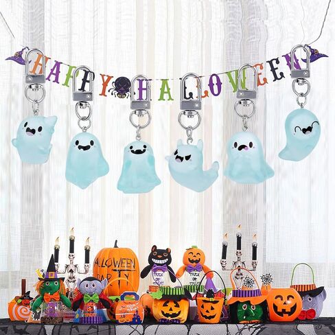 Halloween Funny Keychain, Cute Ghost Pendant Keyrings for Men, Unique Cool Gifts for Women Teens Couples Friends in Saudi Arabia