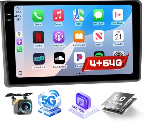 [Upgrade] Car Radio for Chevy Traverse LT/Buick Enclave 2014-2018 with Wireless Carplay Android Auto, 4+64G 9 inch Thouch Screen Bluetooth Radio with Bluetooth5.0 32EQ 1280 * 720P GPS WiFi in Saudi Arabia