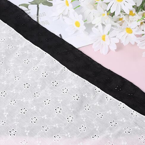 Black Lace Bandana Headband Scarf White Eyelet Lace Bandana Hair Scarf Triangle Headscarf for Women Flower Eyelet Hair Kerchief for Sweet Women Boho in Saudi Arabia