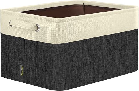 BALEINE Fabric Storage Bins for Shelves, Linen Storage Baskets for Organizing, Decorative Closet Storage Bins for Clothes, Toys, Home Storage (Grey, 4 Pack) in Kuwait