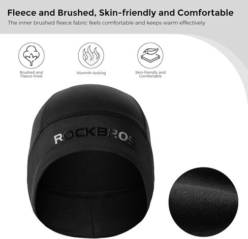 ROCKBROS Mens Skull Cap Beanie Warm Winter Cycling Caps Breathable Under Helmet Liner for Biking Motorcycling Running in Saudi Arabia