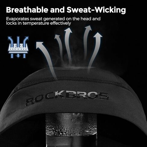 ROCKBROS Mens Skull Cap Beanie Warm Winter Cycling Caps Breathable Under Helmet Liner for Biking Motorcycling Running in Saudi Arabia