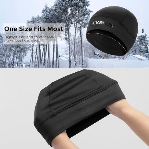 ROCKBROS Mens Skull Cap Beanie Warm Winter Cycling Caps Breathable Under Helmet Liner for Biking Motorcycling Running in Saudi Arabia
