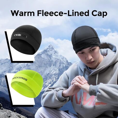 ROCKBROS Mens Skull Cap Beanie Warm Winter Cycling Caps Breathable Under Helmet Liner for Biking Motorcycling Running in Saudi Arabia