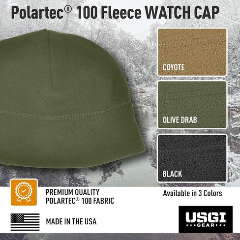GI Polartec® 100 Fleece Watch Cap Beanie – Cold Weather Tactical & Outdoor Hat – Made in USA in Saudi Arabia