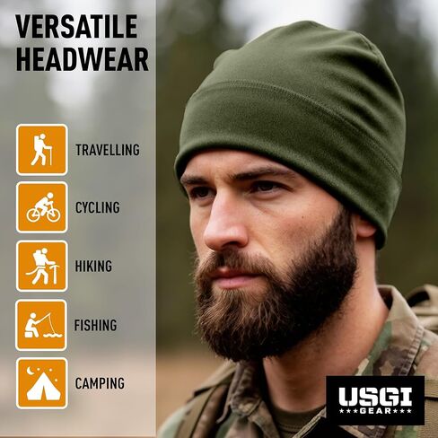 GI Polartec® 100 Fleece Watch Cap Beanie – Cold Weather Tactical & Outdoor Hat – Made in USA in Saudi Arabia
