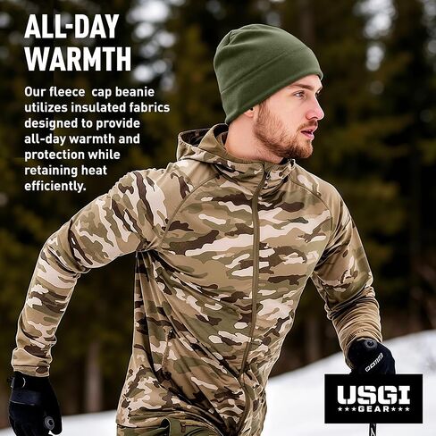 GI Polartec® 100 Fleece Watch Cap Beanie – Cold Weather Tactical & Outdoor Hat – Made in USA in Saudi Arabia