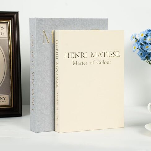 Beautiful Decorative Book Set - 2 Linen-Covered Faux Books for Home Decor | Coffee Table, Beautiful Fake/Faux Books for Modern Home Decoration, Photo Storage and as a Keepsake Box (Brown+White) in Saudi Arabia