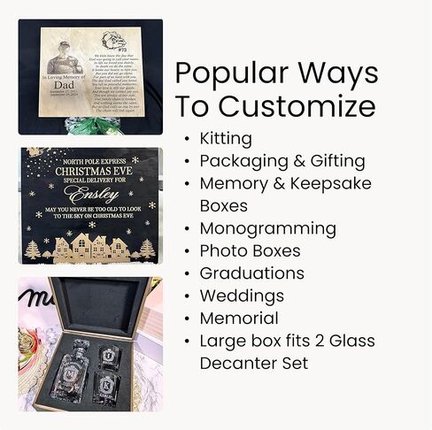makerflo Large Grey Pine Wood Memory Box with Black Felt Inside, Hinged with Clasp, Keepsake Wooden Box Ideal for Craft and Personalization (Laser Engraving, Epoxy, UV DTF, and Vinyl) – Pack of 1 in Saudi Arabia