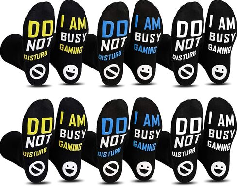 Do Not Disturb I'm Busy Gaming Socks Novelty Gamer Socks with Grip for Most People in Saudi Arabia