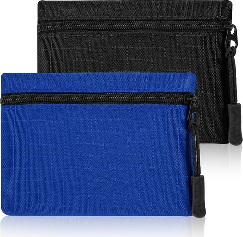 2PCS Small Coin Purse for Women, Waterproof Oxford Cloth Coin Purse Toiletry Bag with Zipper Pocket Wallet Cosmetic Bag Soft Pouch Small Change Pouch in Saudi Arabia