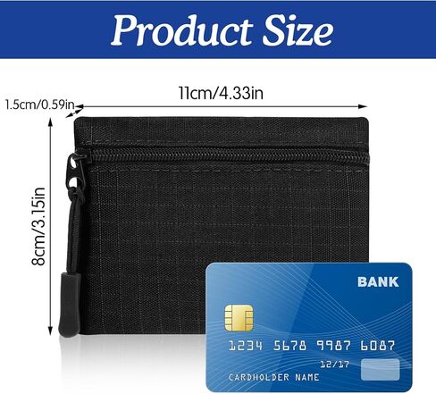 2PCS Small Coin Purse for Women, Waterproof Oxford Cloth Coin Purse Toiletry Bag with Zipper Pocket Wallet Cosmetic Bag Soft Pouch Small Change Pouch in Saudi Arabia