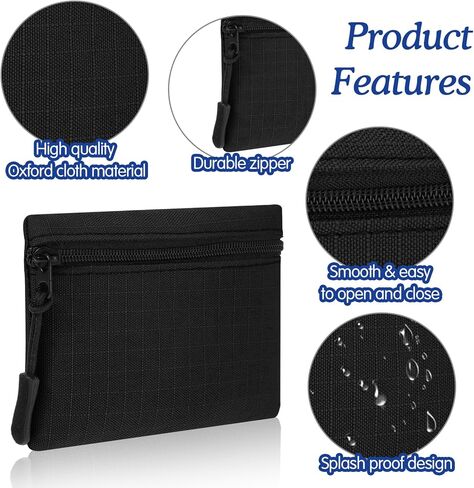 2PCS Small Coin Purse for Women, Waterproof Oxford Cloth Coin Purse Toiletry Bag with Zipper Pocket Wallet Cosmetic Bag Soft Pouch Small Change Pouch in Saudi Arabia