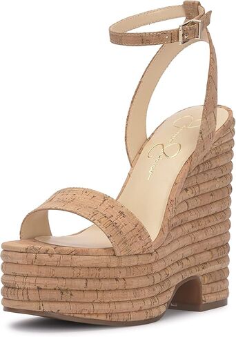 Jessica Simpson Womens Cork Ankle Strap Wedge Sandals in Saudi Arabia