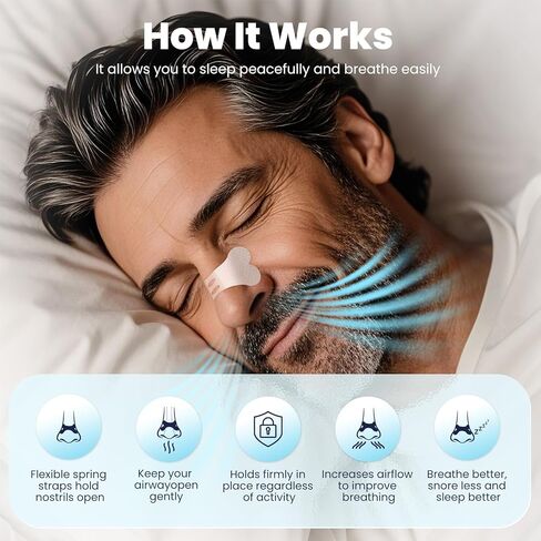 Nasal Strips for Snoring & Nasal Congestion Relief, 90 Count, Comfortable Fit, Instant Breathing Improvement, Anti-Snoring Solution for Sleep in Kuwait