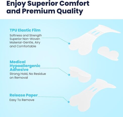 Nasal Strips for Snoring & Nasal Congestion Relief, 90 Count, Comfortable Fit, Instant Breathing Improvement, Anti-Snoring Solution for Sleep in Kuwait