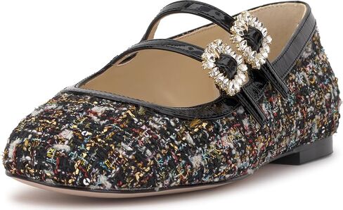حذاء باليه مسطح للنساء من Jessica Simpson، مقاس Oxblood، 7.5 in Kuwait