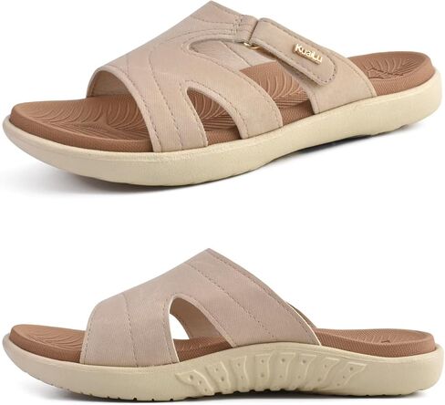 Kuailu Womens Fashion Slides Ladies Lightweight Mata Mat Sonchals تنزلق على صندل وسادة سميكة من الصنادل in Kuwait