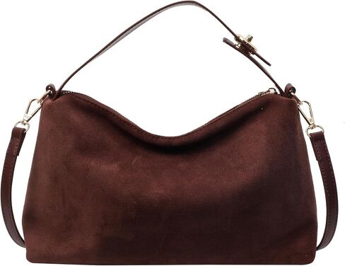 Suede Purses for Women Small Suede Crossbody Bag Retro Shoulder Handbag Top-Handle Tote Bags in Saudi Arabia