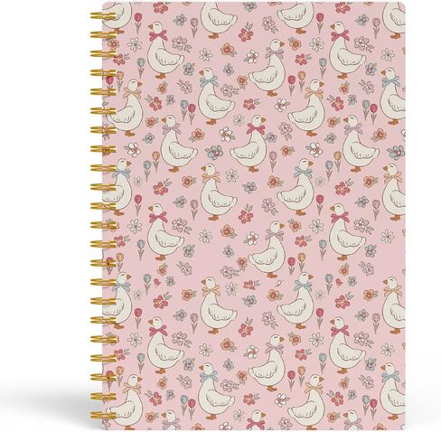 Coquette Pink Bow Spiral Notebook – Preppy Cute Journal for Teen Girls & Women, Trendy Hardcover 5.5x8.3 Inch, Lined Journal for School Office and Daily Writing in Saudi Arabia
