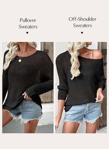 EVALESS Womens Sweaters Casual 2026 Spring Summer Crochet Hollow Out Tops Crewneck Long Sleeve Beach Cover Ups Cruise Outfits in Saudi Arabia