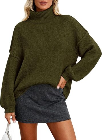 PRETTYGARDEN Oversized Sweaters for Women Fall Clothes 2026 Long Sleeve Mock Neck Tops Chunky Knit Pullover Winter Clothing in Saudi Arabia