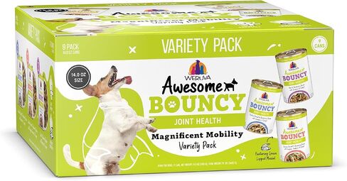 Weruva Awesome Bouncy Wet Dog Food, Magnificent Mobility Variety Pack, 6oz Can (Pack of 9) in Saudi Arabia