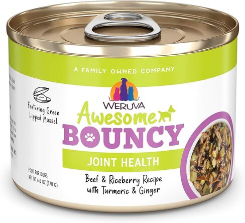 Weruva Awesome Bouncy Wet Dog Food, Magnificent Mobility Variety Pack, 6oz Can (Pack of 9) in Saudi Arabia