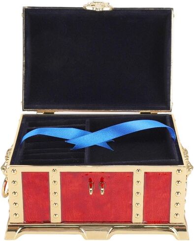 ZJchao Vintage Box, Jewelry Organizer Storage Box Alloy Treasure Chest Storage Case Keepsake Boxes Decorative Boxes Decoration Jewelry Container Holder for Birthday Parties Wedding Decor in Saudi Arabia
