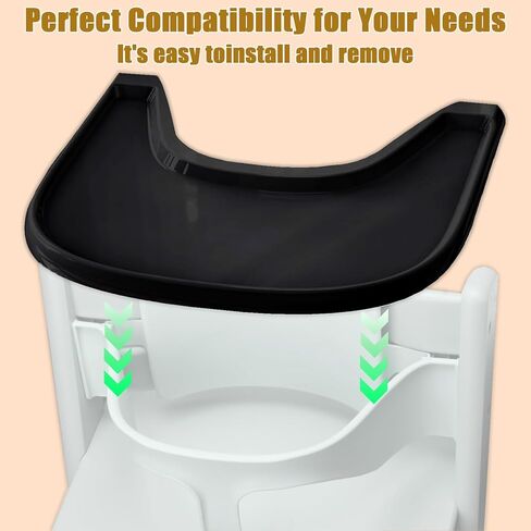 علبة كرسي عالية متوافقة مع كرسي Tripp Trapp Stokke مع سطح أملس وشفط قوي - مصنوع من البلاستيك الآمن من الطعام (BPA BPS BPF Lead and Phthalate Free) - White in Kuwait