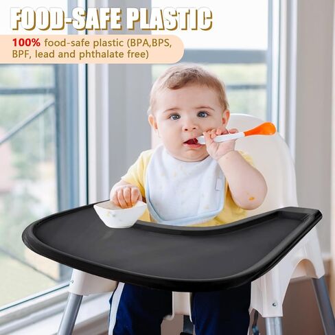 علبة كرسي عالية متوافقة مع كرسي Tripp Trapp Stokke مع سطح أملس وشفط قوي - مصنوع من البلاستيك الآمن من الطعام (BPA BPS BPF Lead and Phthalate Free) - White in Kuwait