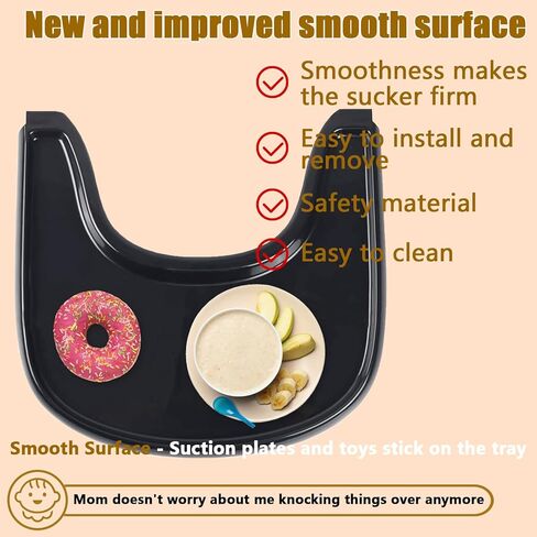 علبة كرسي عالية متوافقة مع كرسي Tripp Trapp Stokke مع سطح أملس وشفط قوي - مصنوع من البلاستيك الآمن من الطعام (BPA BPS BPF Lead and Phthalate Free) - White in Kuwait