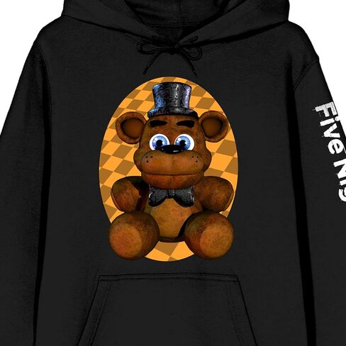 سترة Bioworld Five Nights at Freddy's Plush Bear وشعار الأكمام للبالغين باللون الأسود in Kuwait